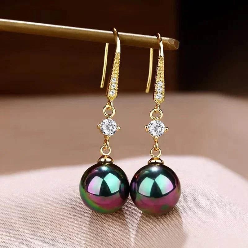 Elegant Face-Slimming Golden Earrings – Luxury Pearl Designs - ZA-Zola