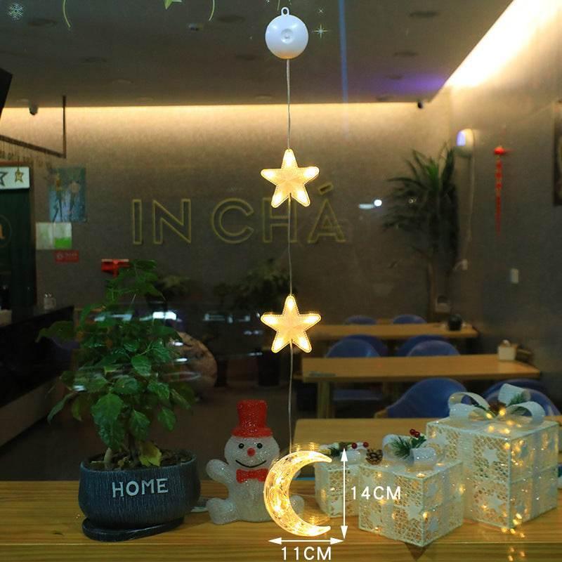 Christmas LED Window Lights 3pcs Star Hanging Lamp - ZA-Zola