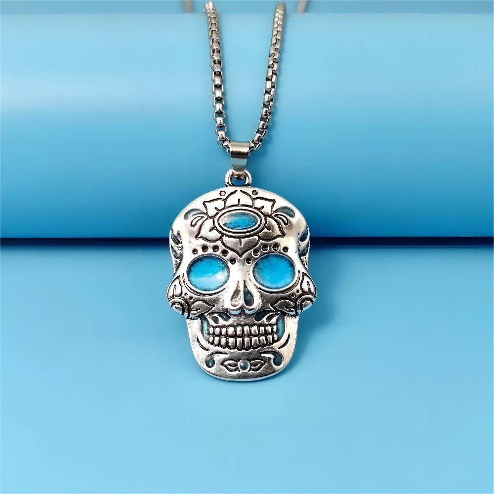 ZA-Zola Luminous Skull Lotus Necklace - ZA-Zola