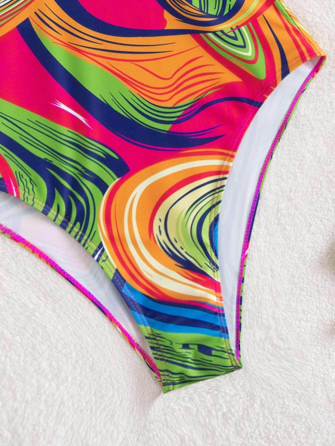 Deep V Spaghetti Strap Swimsuit – Sleek & Sexy - ZA-Zola