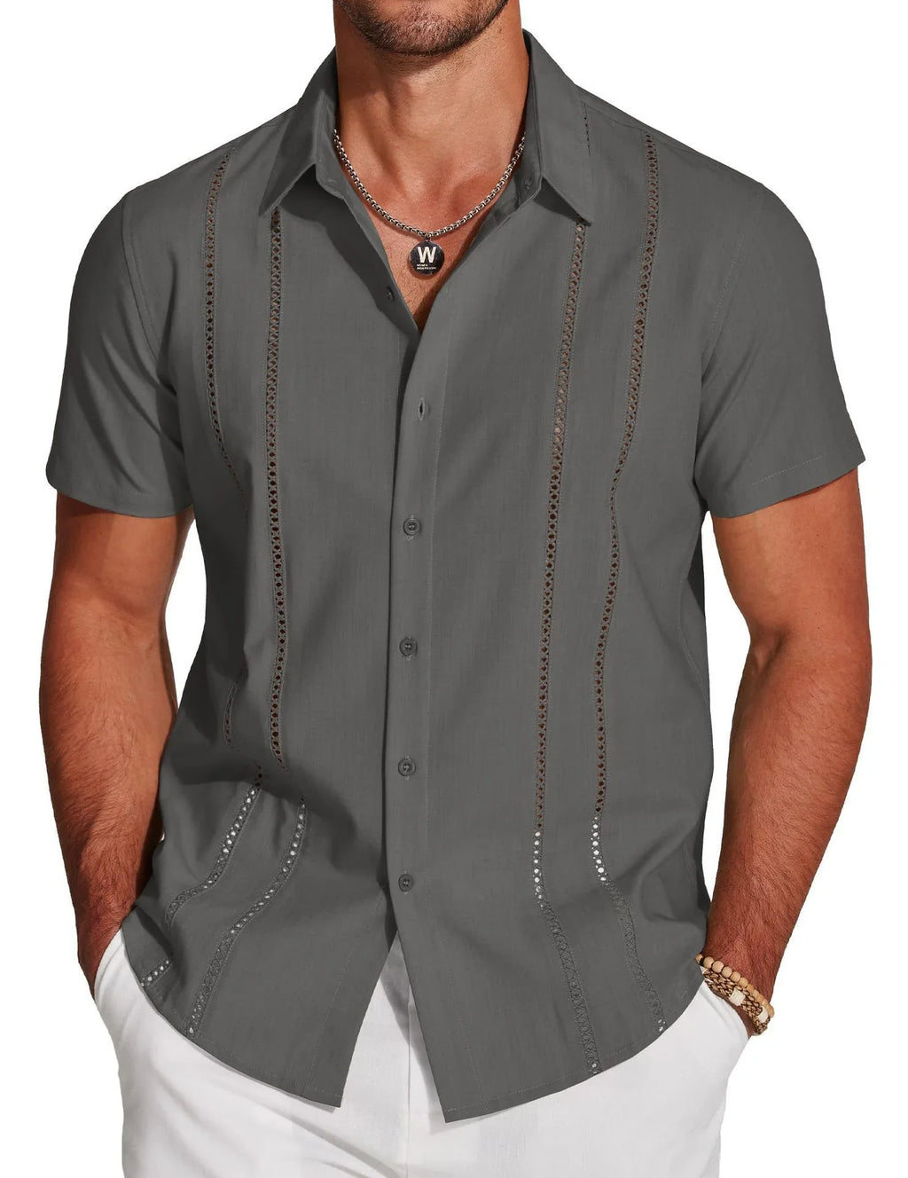 Men’s Hawaii Holiday Linen Shirt | Trendy Wild Summer Lapel Shirt