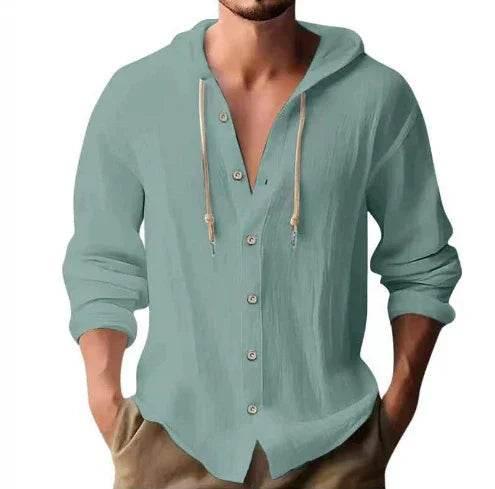 Cotton & Linen Hooded Shirt for Men – Shop Now - ZA-Zola