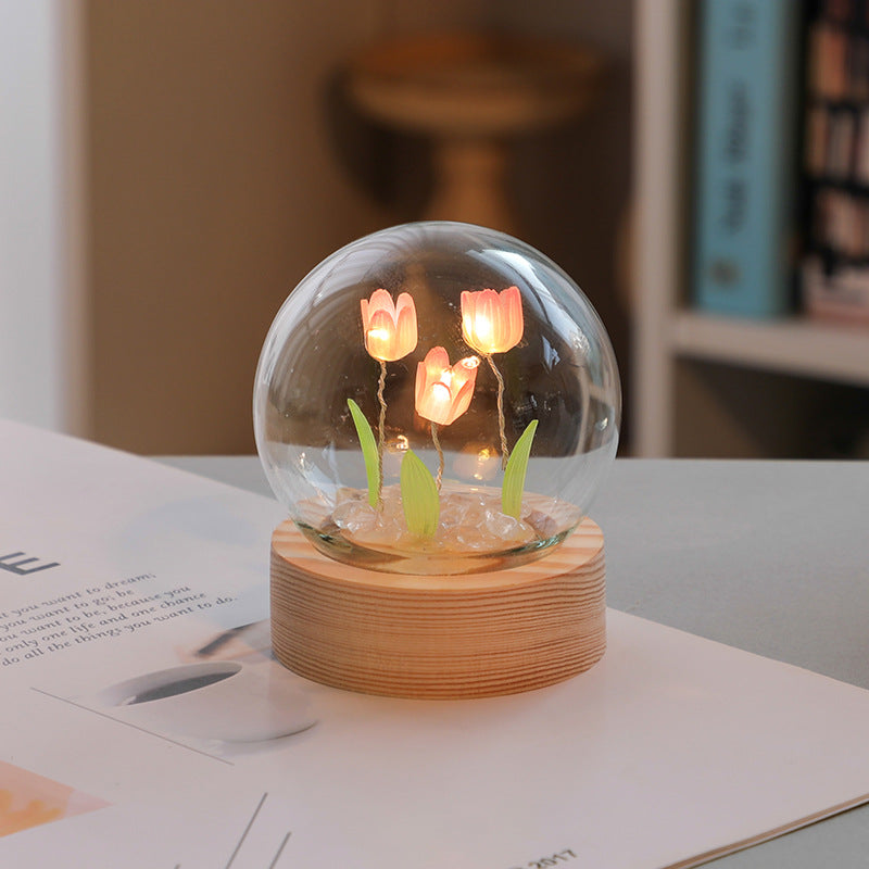 Artificial Tulip Night Light | DIY LED Bedside Flower Lamp