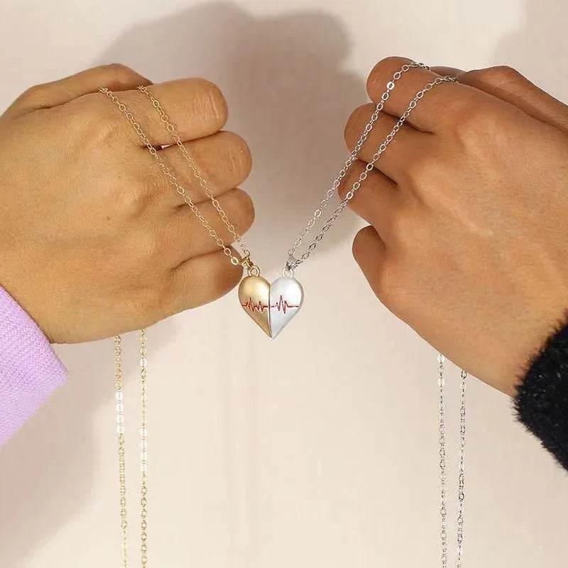 Magnetic Heartbeat Necklace for Couples - Shop Now! - ZA-Zola