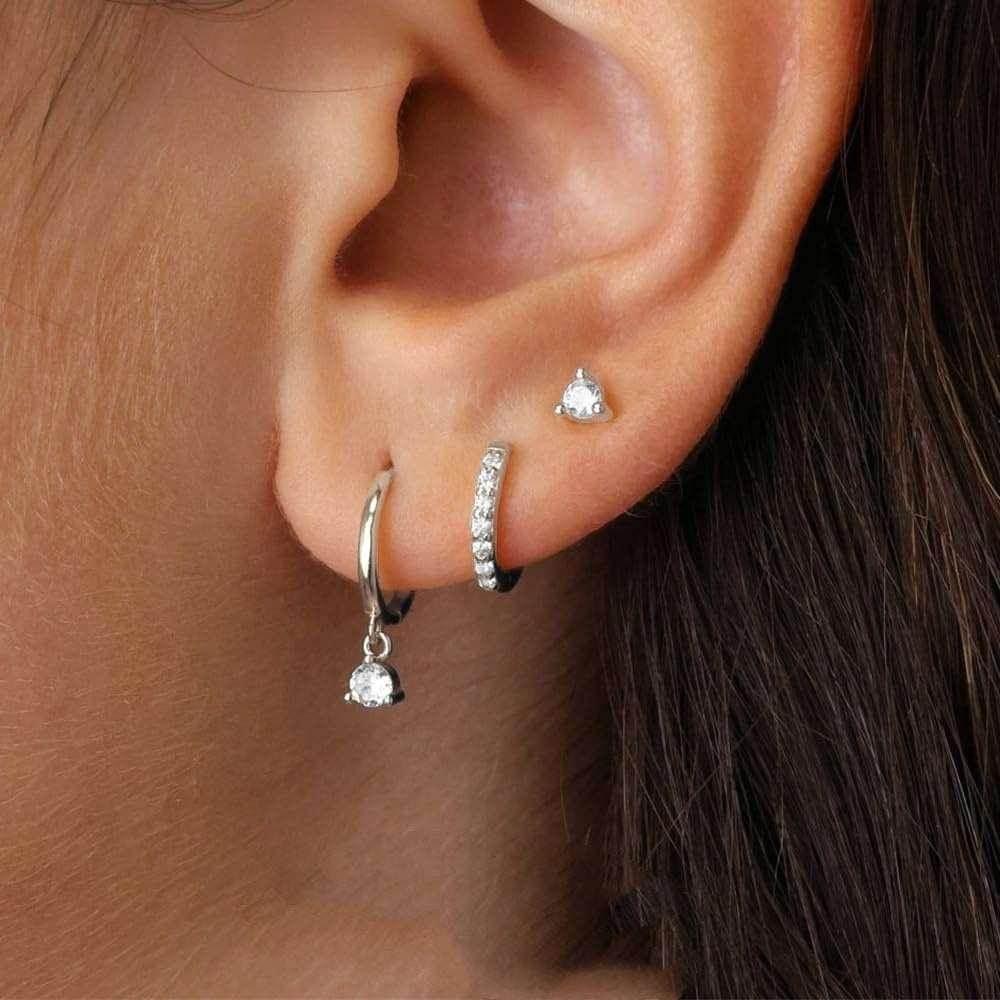 14K Brass Zircon Earrings Set – Chic & Stylish for Women - ZA-Zola