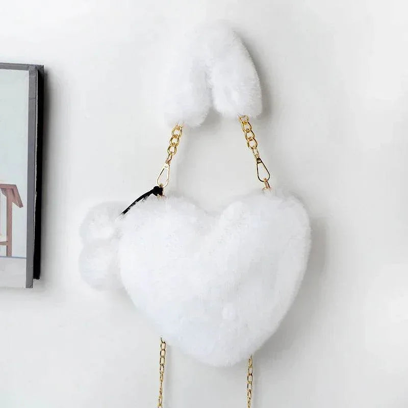 Soft Plush Heart Handbag | Valentine's Day Party Bag - ZA-Zola