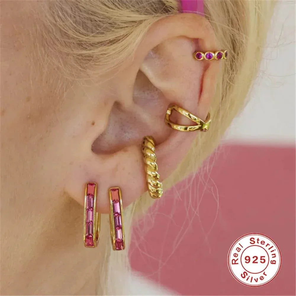 Simple S925 Sterling Silver Ear Clip – Elegant Geometric Design - ZA-Zola