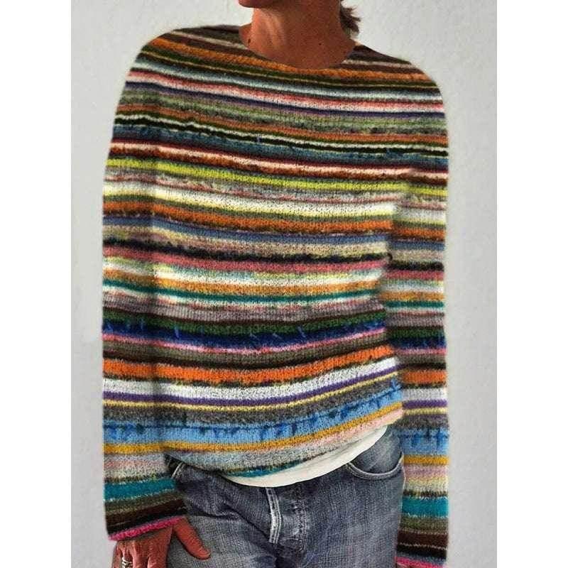 Women’s Sea Blue Pullover Sweater Top - ZA-Zola