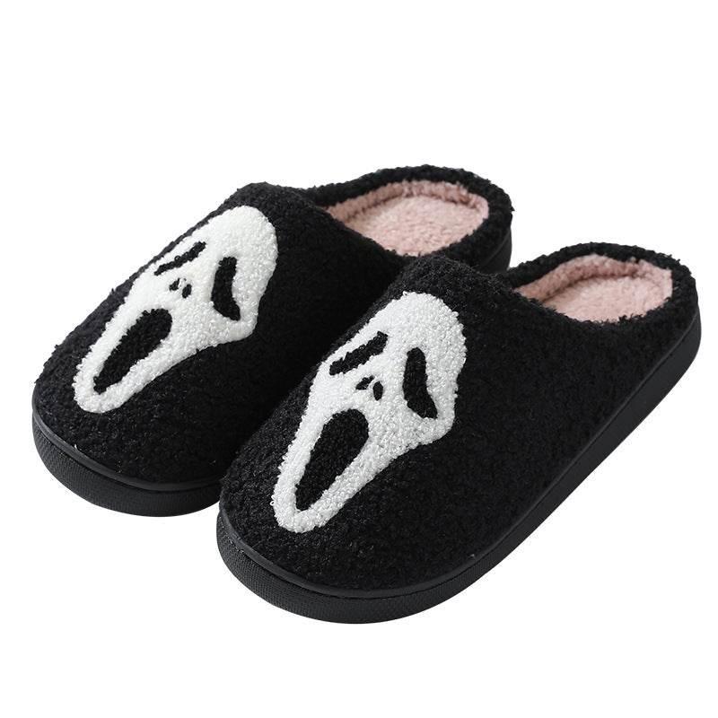 ZA-Zola Halloween Skull Cartoon Print Slippers - ZA-Zola