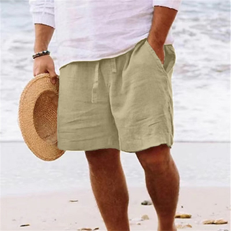 Summer Drawstring Beach Shorts - Casual Mens Vacation Wear