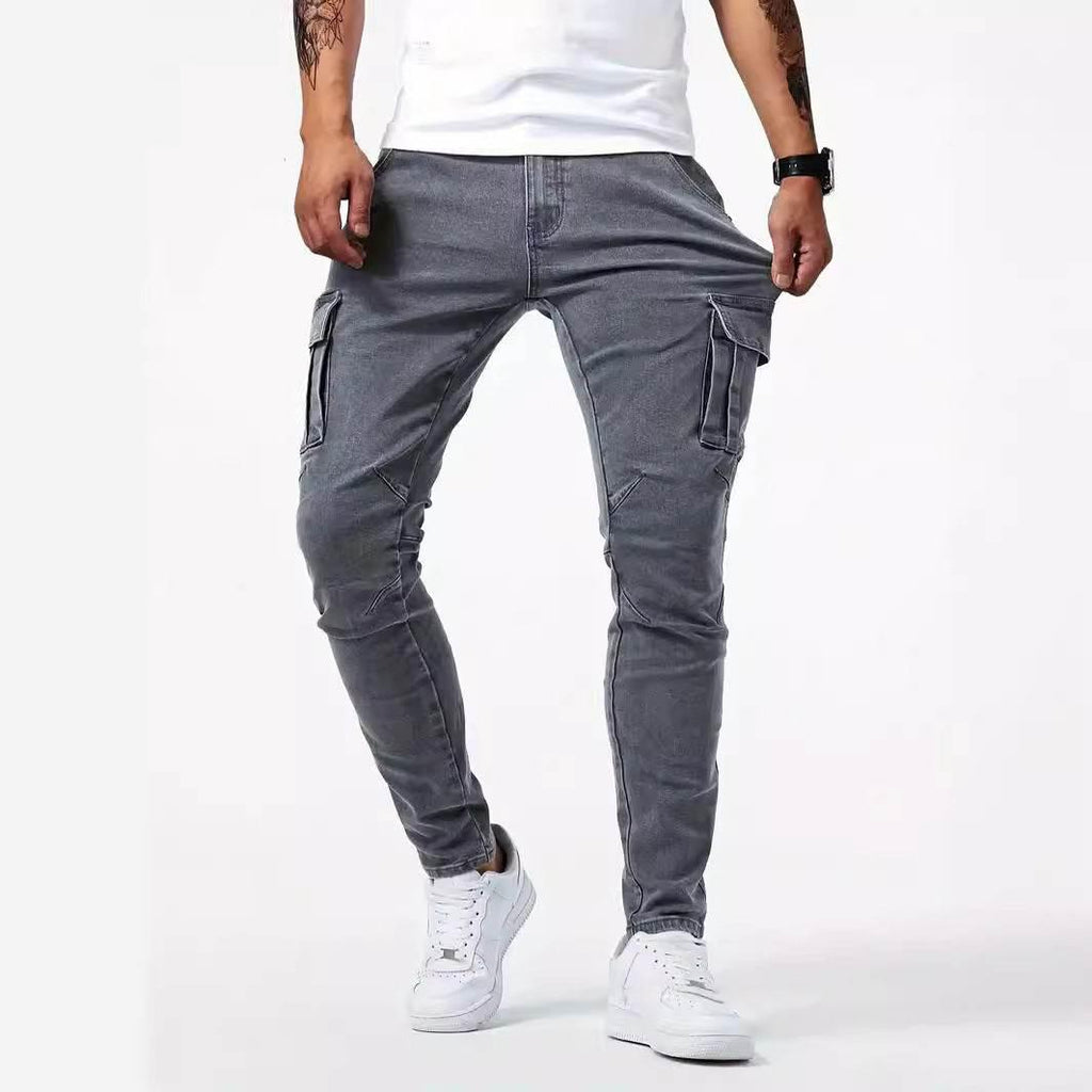 Men’s Casual Cargo Pants Stretch Denim | ZA-Zola Streetwear UK - ZA-Zola