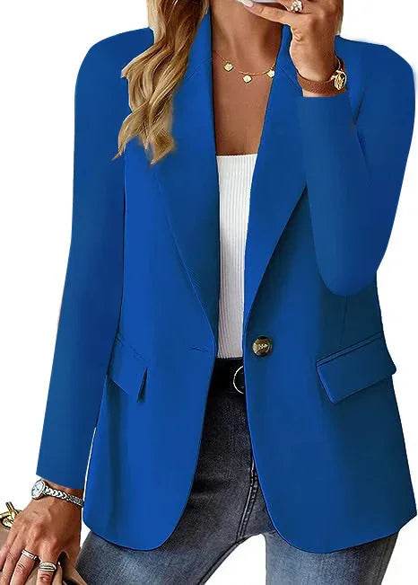 Women’s Autumn Solid Color Suit Jacket - ZA-Zola