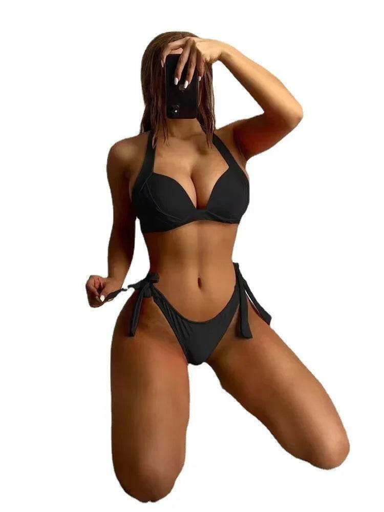 Solid Color Bikini | Sexy High Waist Swimsuit – Buy Now - ZA-Zola