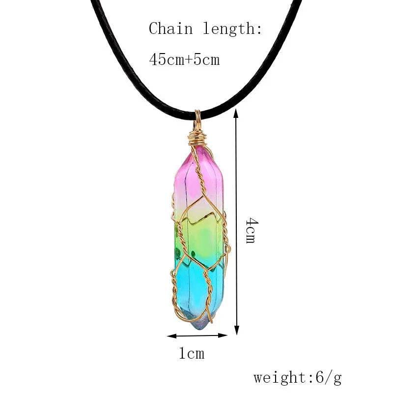 Transparent Geometric Diamond Crystal Necklace - ZA-Zola
