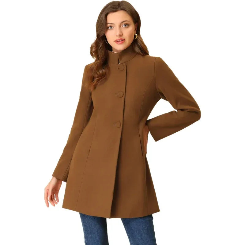Women’s 3 Button Slim Coat Jacket | European Style - ZA-Zola