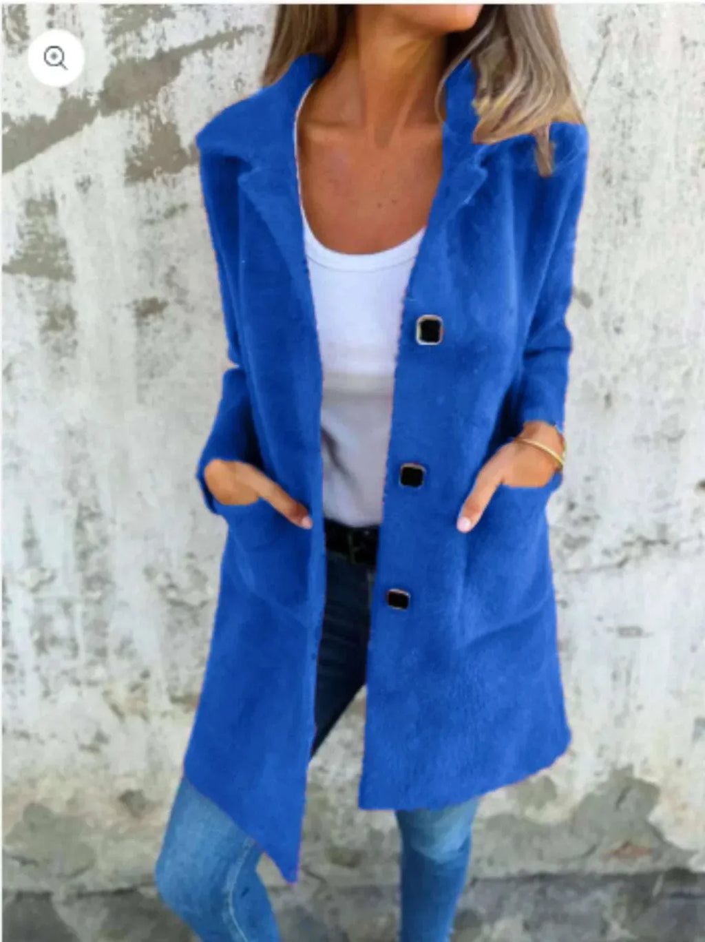 Women Mid Length Coat – Polo Collar Winter Style - ZA-Zola