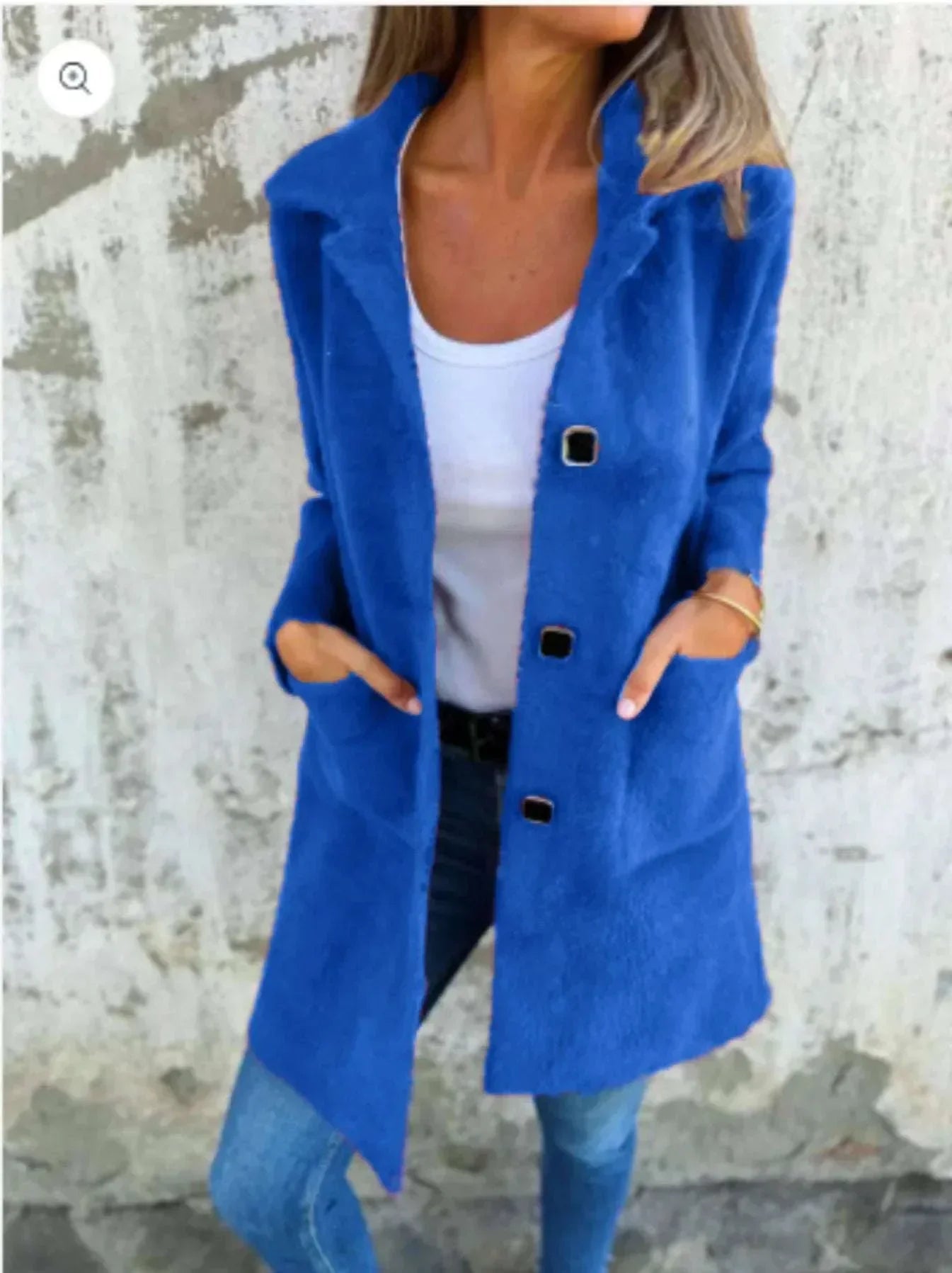 Women Mid Length Coat – Polo Collar Winter Style - ZA-Zola