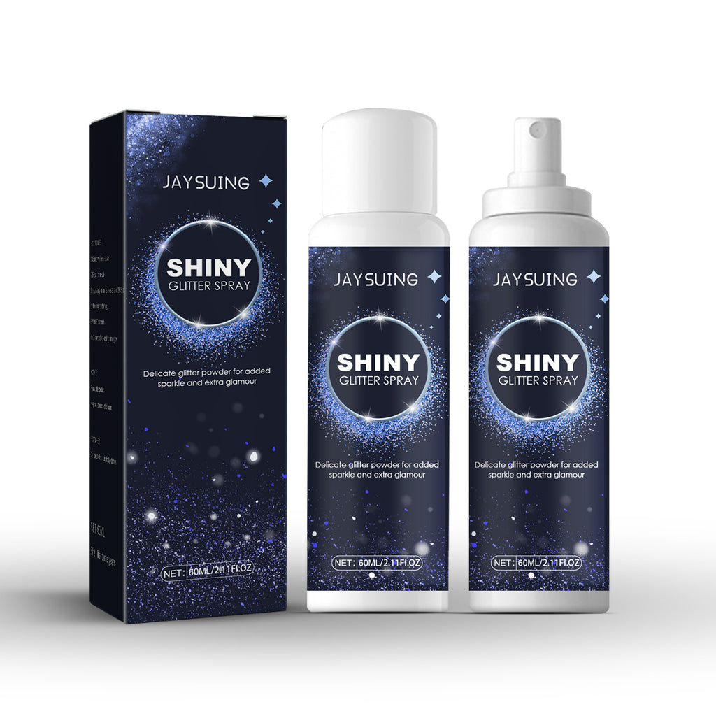Jaysuing Shiny Glitter Spray packaging and bottles on a white background