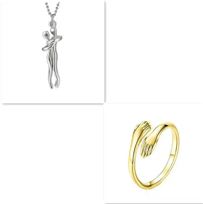 Love Necklace – Hug Clavicle Chain for Couples - ZA-Zola