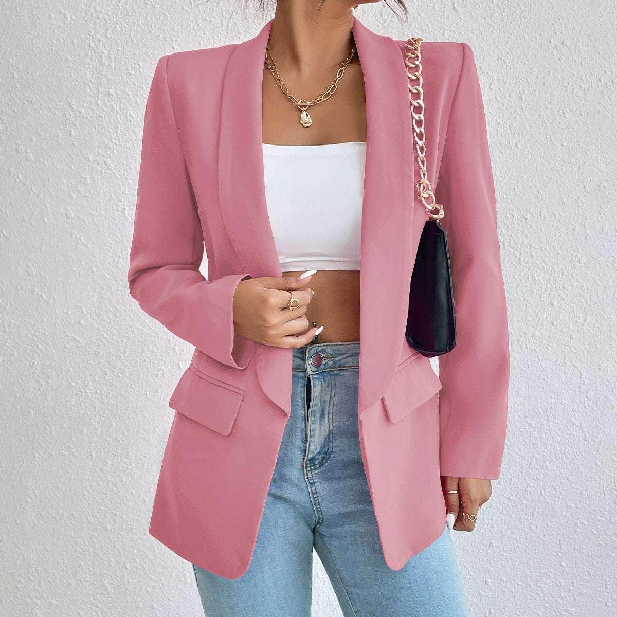 Women's Winter Rose Suit Lapel Jacket - ZA-Zola