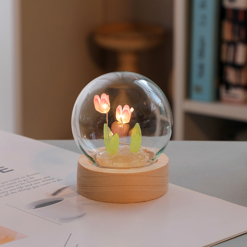 Artificial Tulip Night Light | DIY LED Bedside Flower Lamp