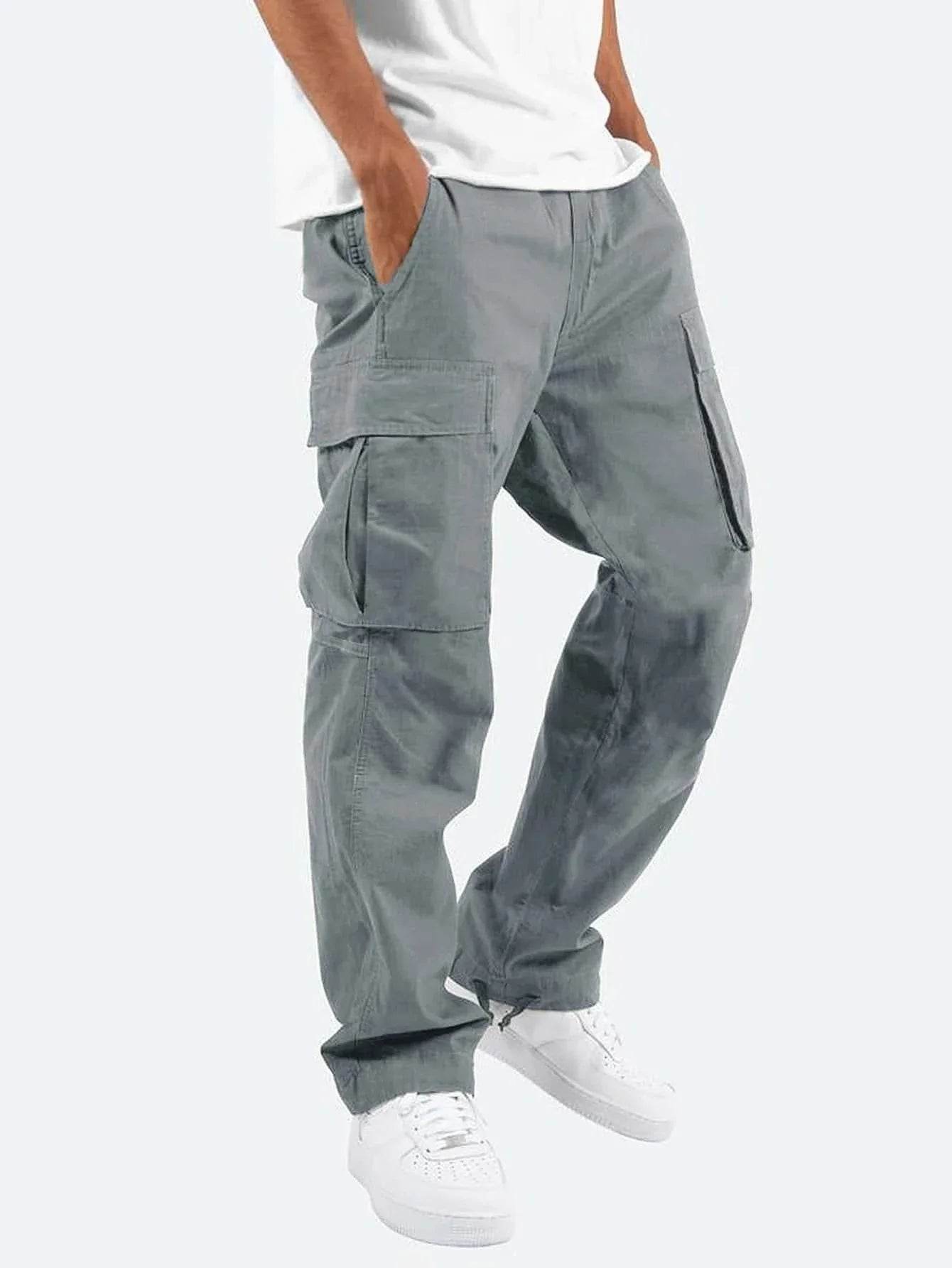 Men's Workwear Drawstring Multi-Pocket Pants - ZA-Zola