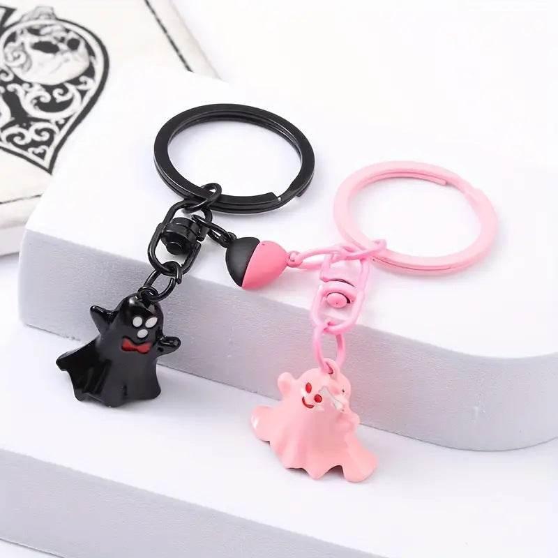 ZA-Zola Black Ghost Cartoon Halloween Keychain Pair - ZA-Zola