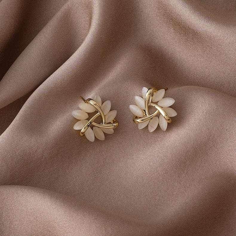 S925 Silver Triangle Opal Stud Earrings - ZA-Zola