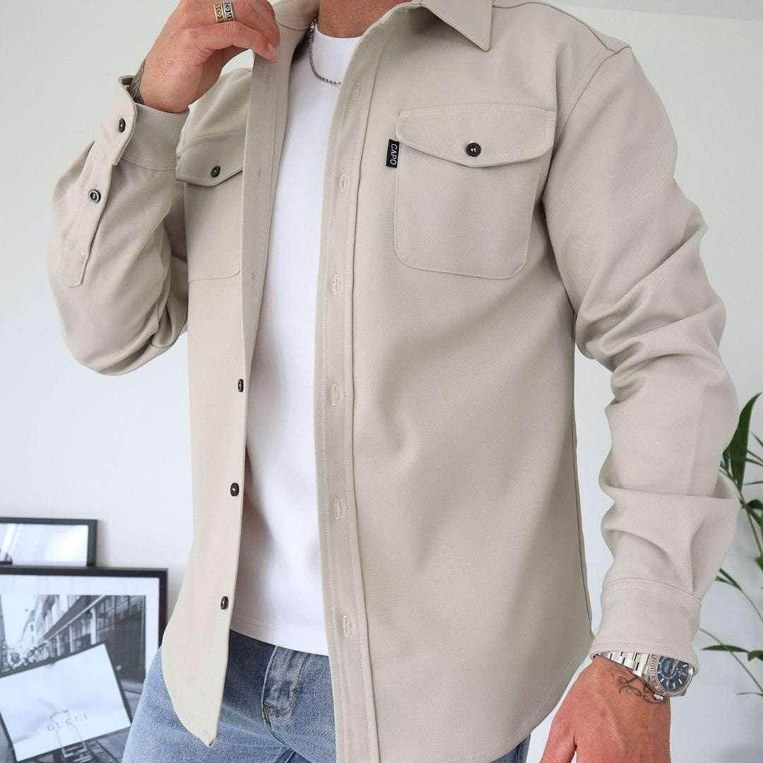 Men's Casual Slim Fit Brushed Shirt – Winter Style - ZA-Zola