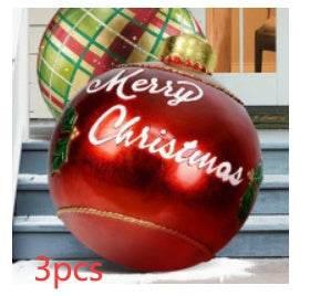 Inflatable Christmas Ornament Ball 60CM Outdoor PVC - ZA-Zola
