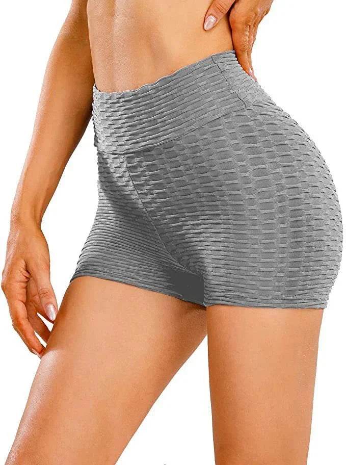 High Waist Yoga Shorts for Women - Hip Lift & Solid Colors - ZA-Zola