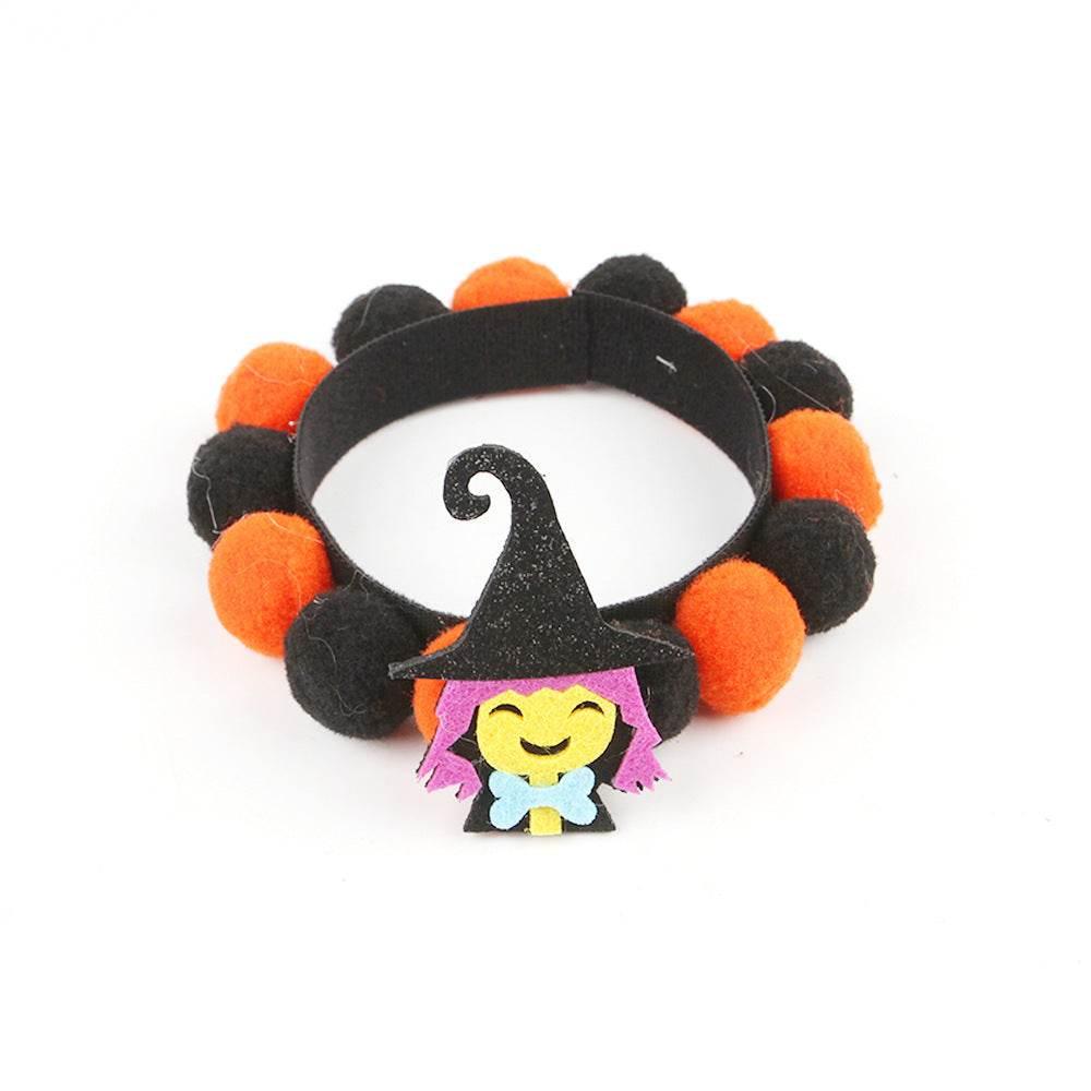 ZA-Zola Halloween Pet Pumpkin Fur Ball Collar - ZA-Zola