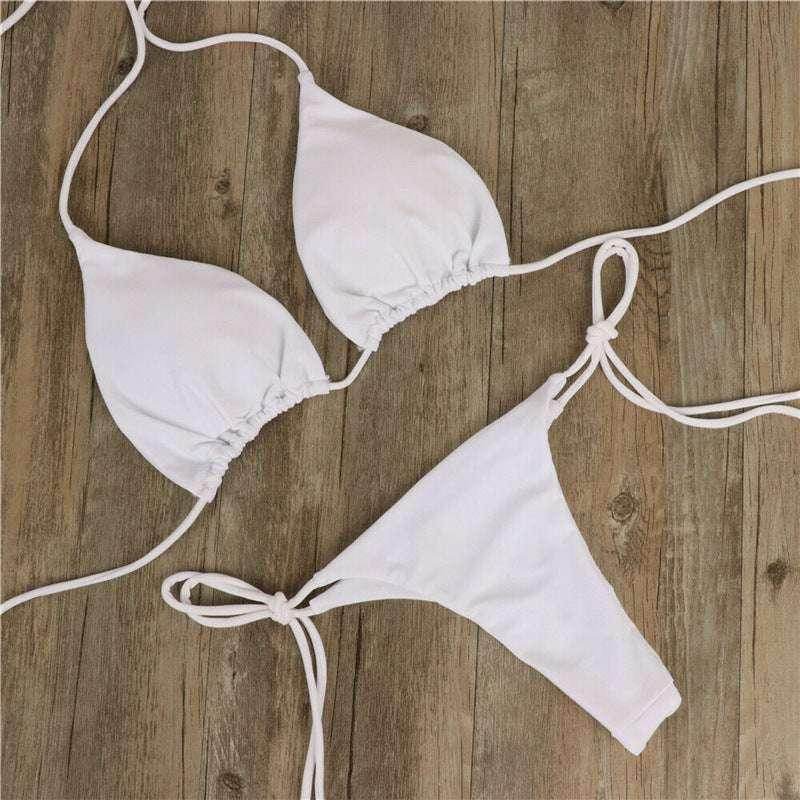 Halter Neck Tie Bikini | Flirty & Comfortable Fit - ZA-Zola