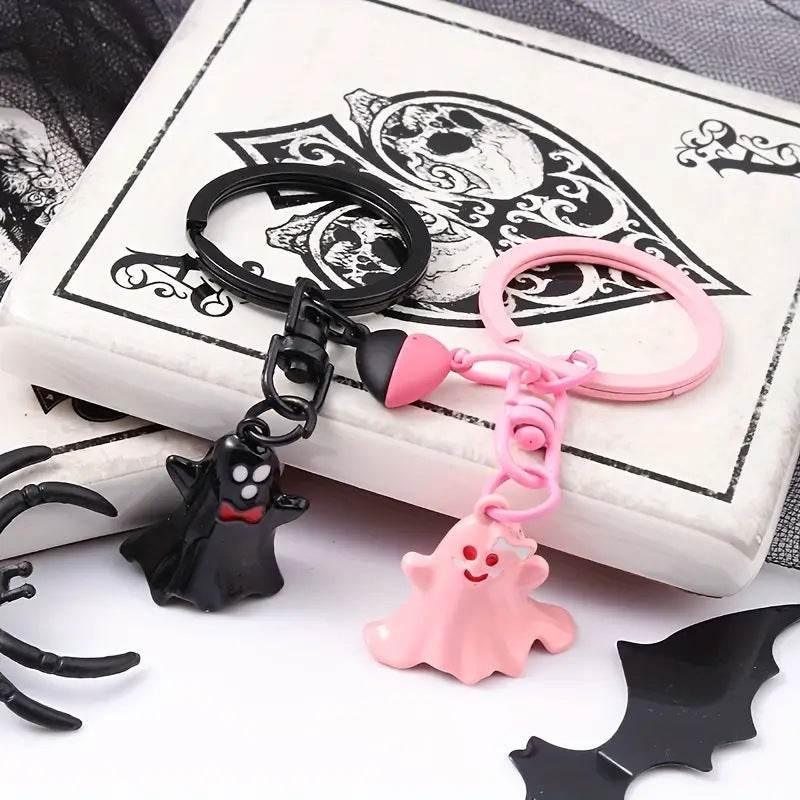 ZA-Zola Black Ghost Cartoon Halloween Keychain Pair - ZA-Zola