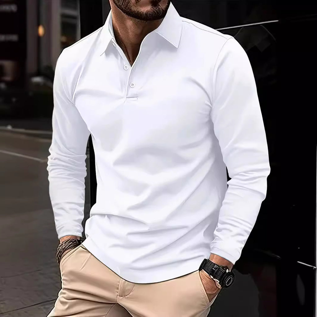 Men’s Long Sleeve Polo Casual Shirt | ZA-Zola