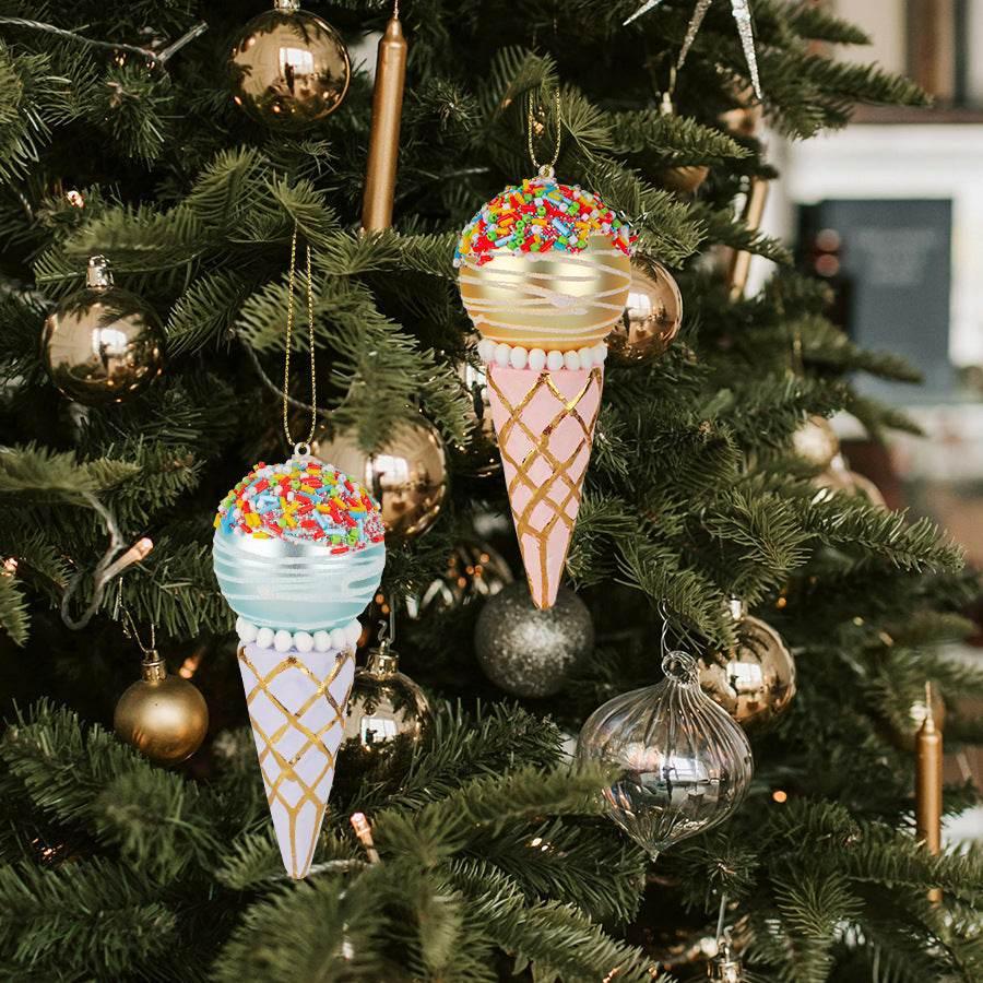 Ice Cream Christmas Tree Pendant | Glass Cone Ornament - ZA-Zola