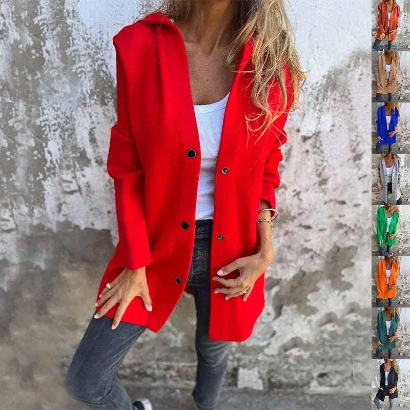 Women Hooded Cardigan Jacket – Casual Loose Fit Coat - ZA-Zola