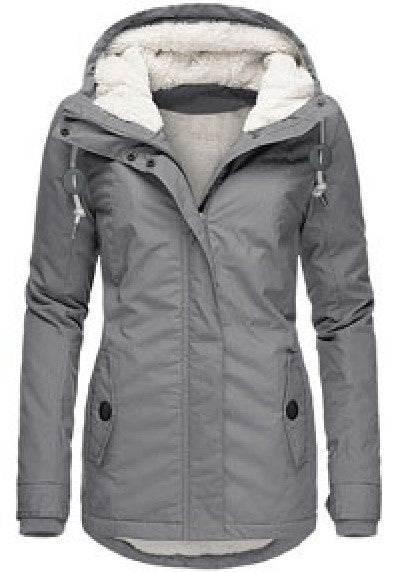 Warm Winter Hooded Jacket | Fleece Zip-Up Women's Casual Coat - ZA-Zola