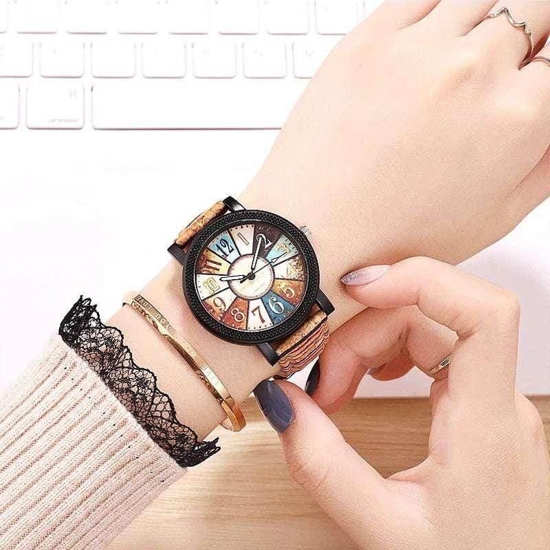 Vintage Leather Quartz Watch for Women – Casual Style - ZA-Zola