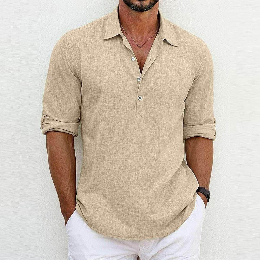 Men’s Solid Polo Collar Shirt – Casual & Stylish, Buy Now! - ZA-Zola