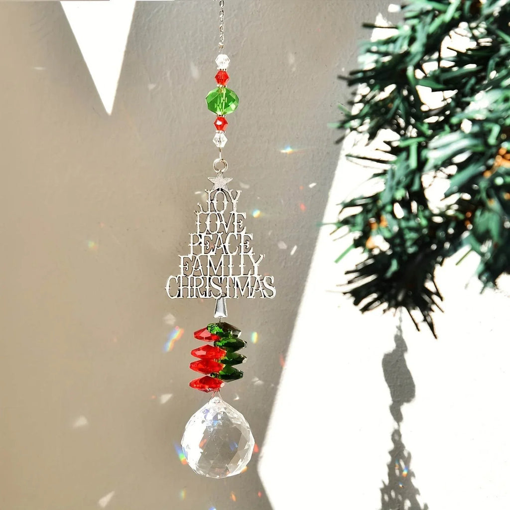 Christmas Sun Catcher Crystal Christmas Tree Pendant - ZA-Zola