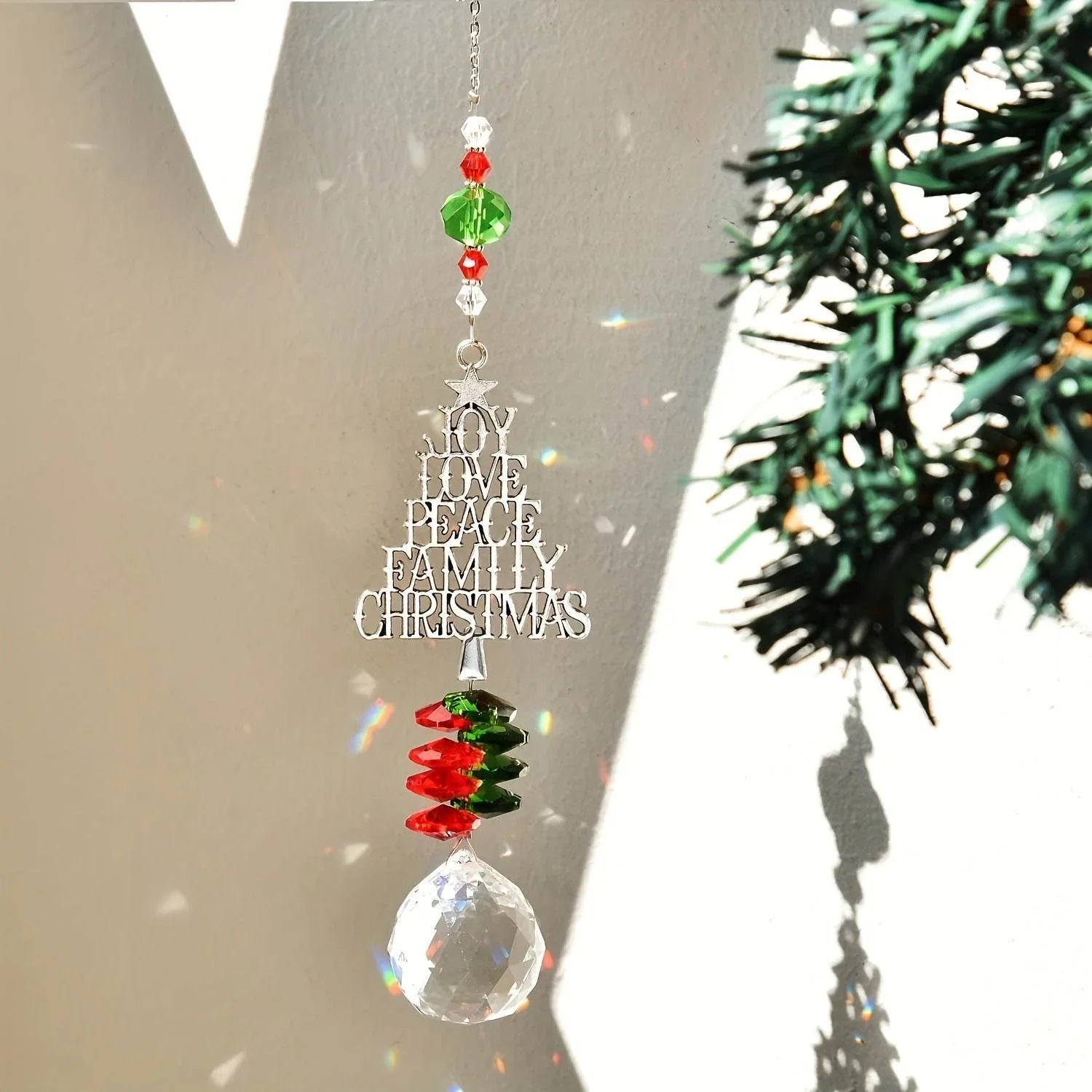 Christmas Sun Catcher Crystal Christmas Tree Pendant - ZA-Zola