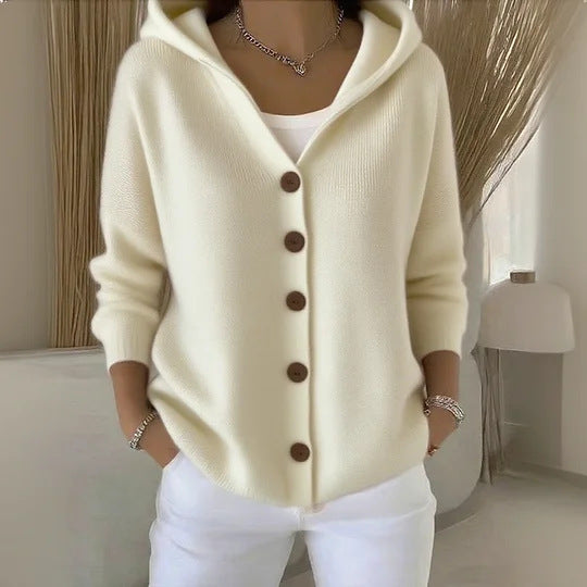 Women’s Hooded Knitted Cardigan | Autumn Winter Sweater