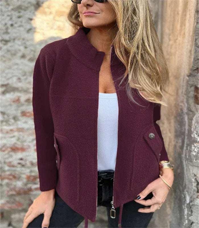 Woolen Lapel Suit Jacket Loose Fit Winter Blazer - ZA-Zola