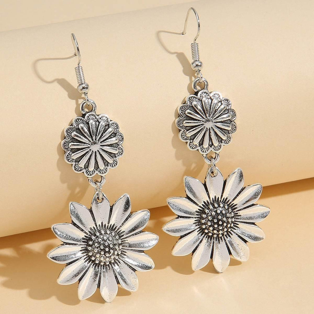 Retro Sunflower Earrings INS Fashion Jewelry for Women - ZA-Zola