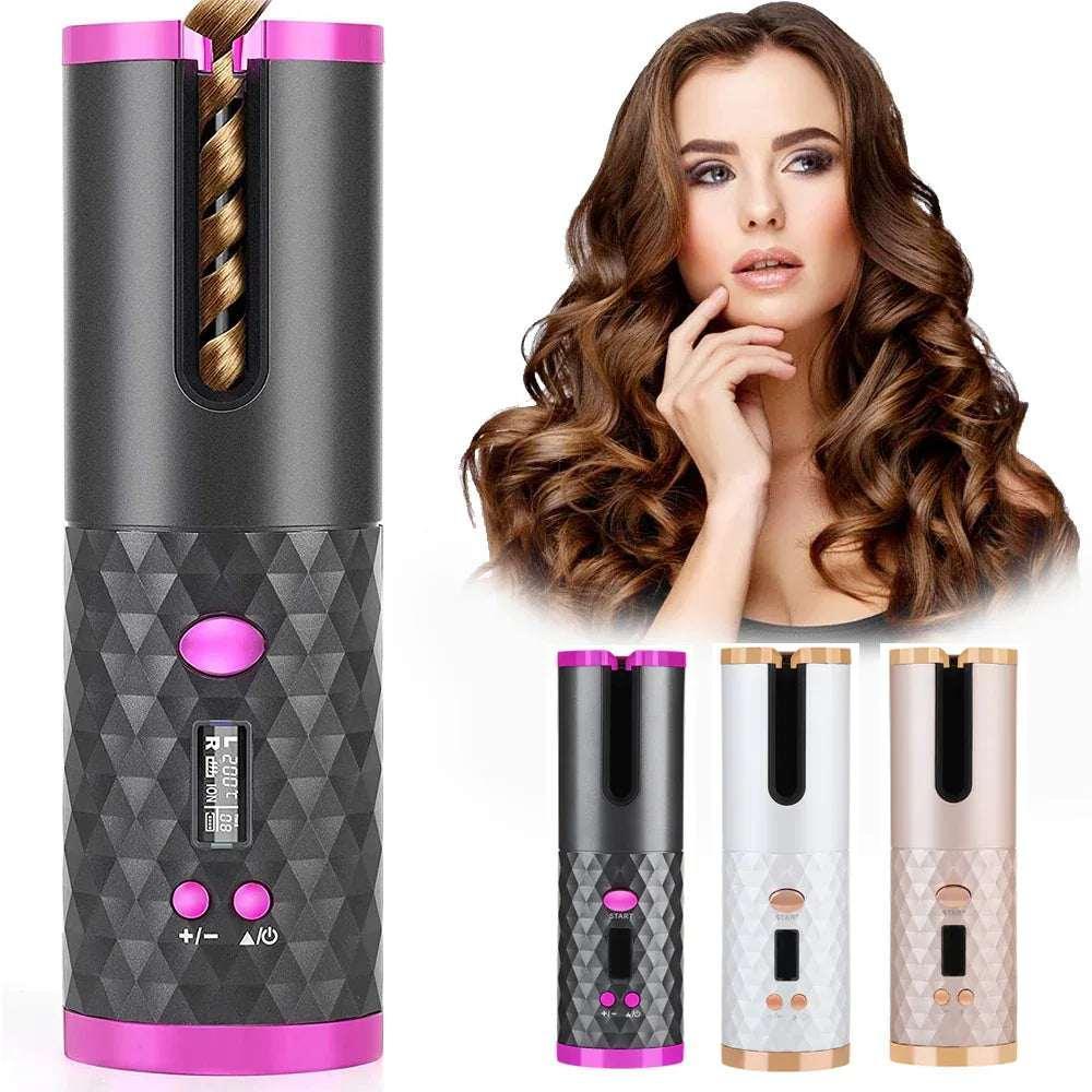 Rechargeable Automatic Hair Curler with LCD Display - ZA-Zola