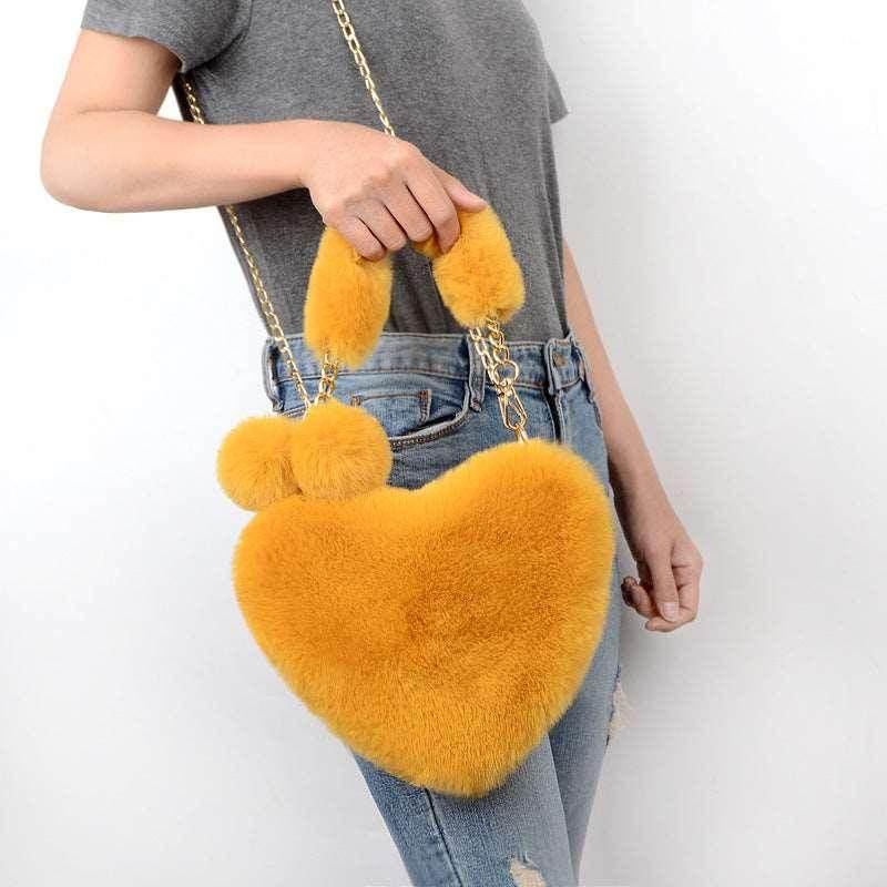 Soft Plush Heart Handbag | Valentine's Day Party Bag - ZA-Zola