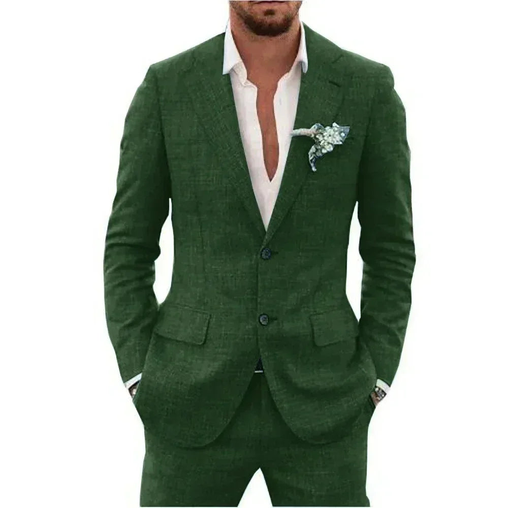 Men’s Two-piece Suit – Casual Slim Fit Daily Set - ZA-Zola