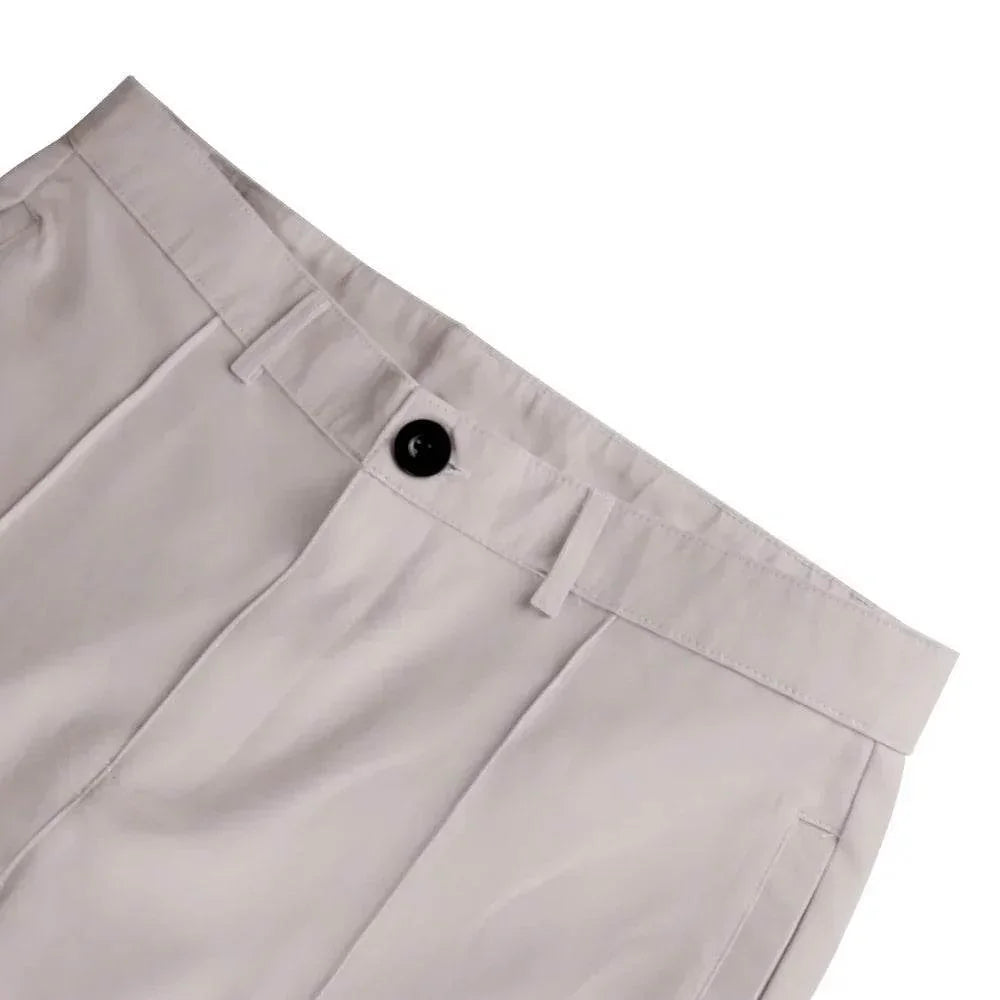 Men's Double Fold Line Casual Suit Pants - ZA-Zola
