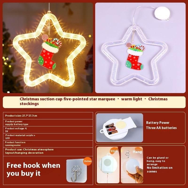 Christmas Pendant Decoration LED Star Light for Window - ZA-Zola
